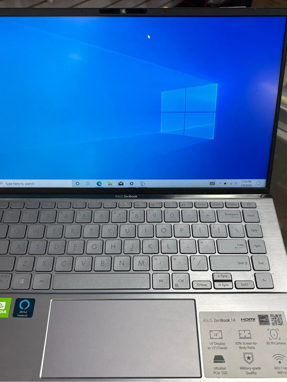 High Performance Asus Zenbook laptop